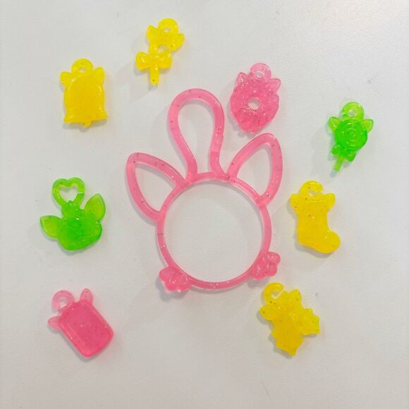 Christmas Long Furby Mini Figure and Keychain Clip with Charms - Picture 3 of 3